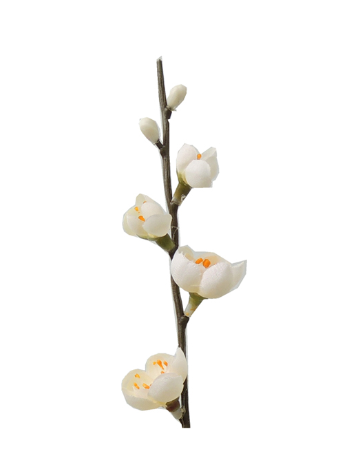 プリザーブドフラワー花材：ＰＬ小枝梅・ホワイト(P-1690-10)